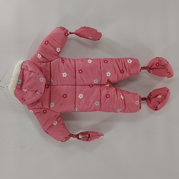 Mayoral infant size 2 to 4 months pink floral with hood easy in and off - Picture 8 of 11